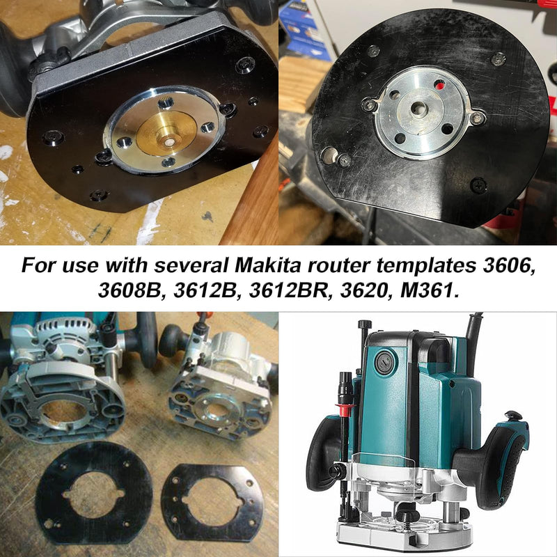 [Australia - AusPower] - for Makita 321492-3 Template Guide Adapter Compatible Whit Makita Router Templates 3606, 3608B, 3612B, 3612BR, 3620, M361ï¼ˆ2 PCSï¼‰ 