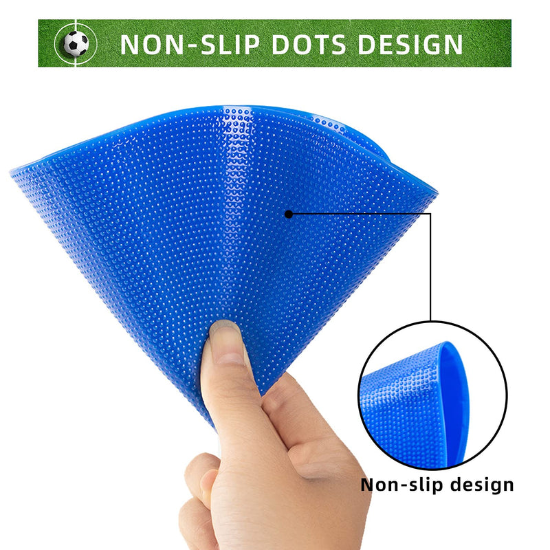 [Australia - AusPower] - 9 inch Numbered Spot Markers Floor Dots Flat Cones Poly Spots Non Slip Rubber Agility Markers for Kids Soccer Football, Basketball Training Markers, Dance Practice and Drills with Flat Cones Points 9inch 6-10 