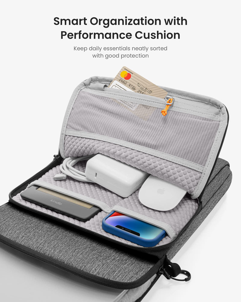 [Australia - AusPower] - tomtoc Protective Laptop Sleeve for 13-inch MacBook Air M2/A2681, M1/A2337, 2022-2018, MacBook Pro 13 M2/A2686, M1/A2338, 2022-2016, 12.9 iPad Pro 5th/4th/3rd Gen, Water-resistant MacBook Case Gray 13 Inch for New MacBook Air & Pro 