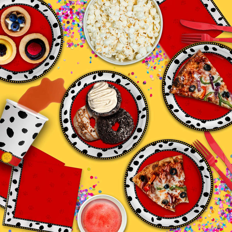 [Australia - AusPower] - Dalmatians Birthday Party Supplies Set Plates Napkins Cups Tableware Kit for 16 