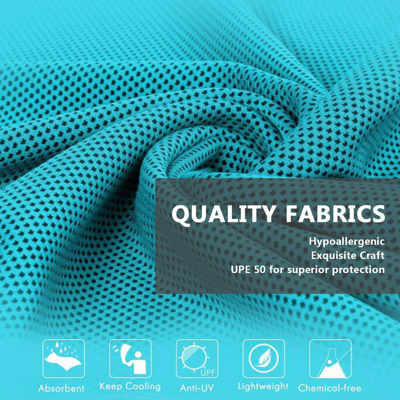 [Australia - AusPower] - [4 Pack] Cooling Towel (40"x12"),Ice Towel,Soft Breathable Chilly Towel,Microfiber Towel for Yoga,Sport,Running,Gym,Workout,Camping,Fitness,Workout & More Activities 