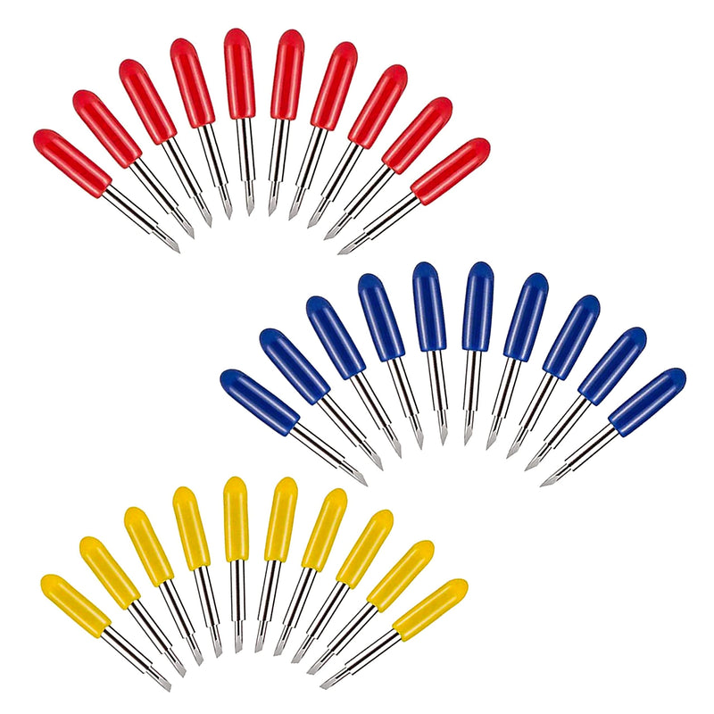 [Australia - AusPower] - KEWAYO 80 Pieces Blades for Cricut Explore Air, 30°/45°/60° Lettering Cutting Replacement Blades, Compatible with Roland/Explore Air/Air2 and Most Cutting Plotter 