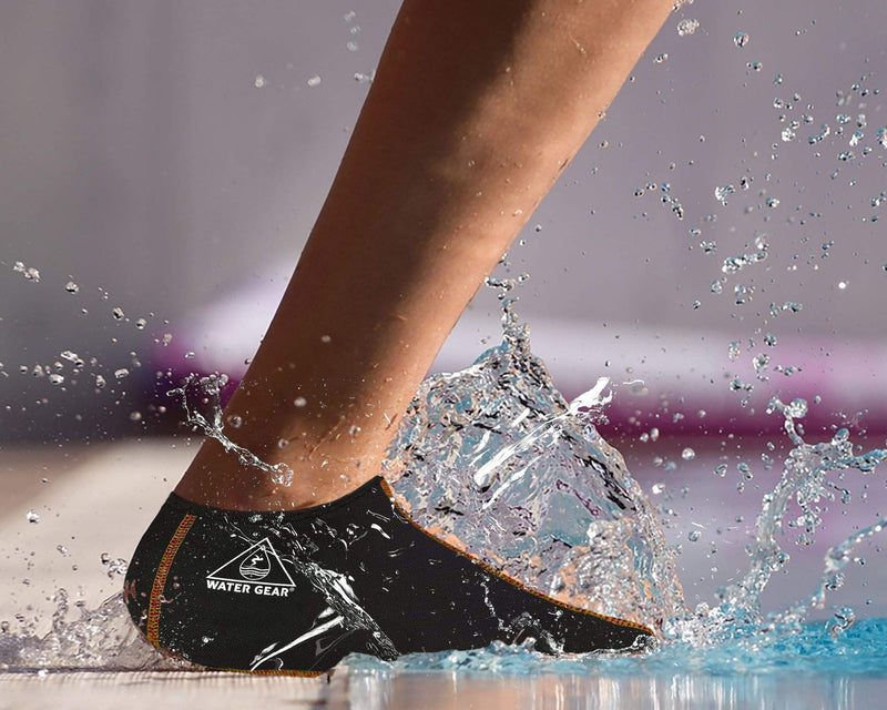 [Australia - AusPower] - Water Gear Fin Socks Large - Dive Socks Great for Scuba Diving and Snorkeling - for Men and Women - Keeps Your Feet Dry orange XX-SMALL MEN'S 1-3 