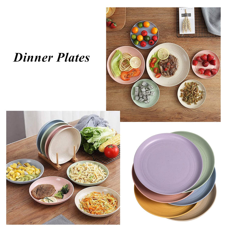 [Australia - AusPower] - CAMBUY Wheat Straw Plates Lightweight Unbreakable Dinner Dishes Plates Set Non-Toxin Dishwasher & Microwave Safe BPA Free and Healthy for Kids Children Toddler & Adult (Small 6 Pack 5.9') Small 6 Pack 5.9' 