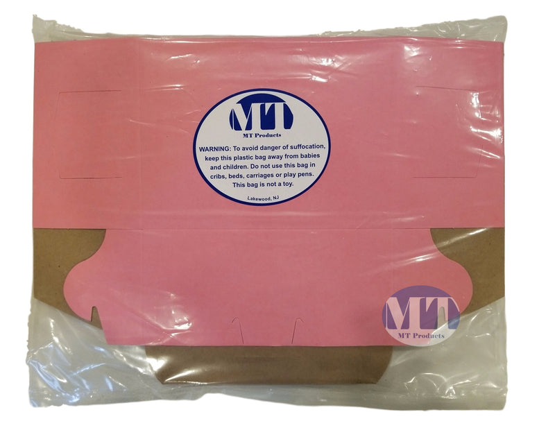 [Australia - AusPower] - Pretty Pink Lock Corner Clay Coated Kraft Paperboard Bakery Box No-Window Size 6" x 4 1/2" x 2 3/4" By MT Products (15 Pieces) 15 