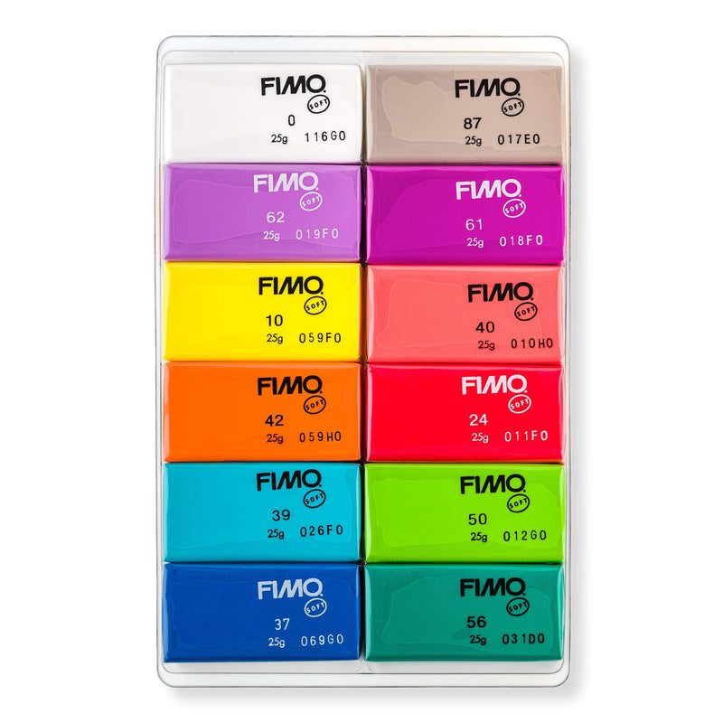 [Australia - AusPower] - STAEDTLER 8023 C12-2 FIMO Soft Oven Hardening Modelling Clay 12 x 25 g Blocks - Brilliant Colours Brillant Colours 
