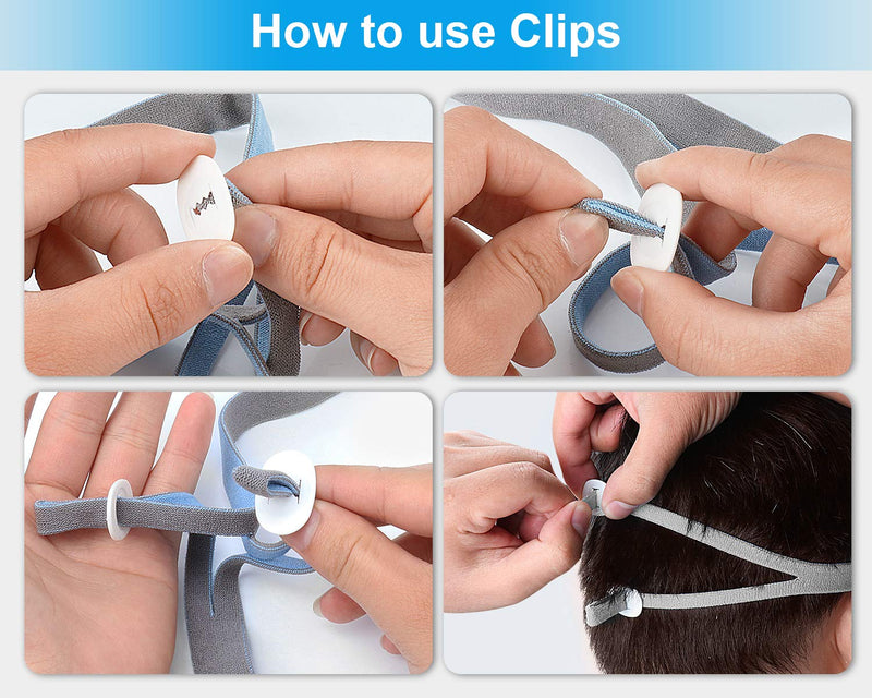 [Australia - AusPower] - Replacement Headgear Compatible with ResMed Airfit P10 Nasal Pillow Mask Straps Included 3 Super Elastic Straps and 6 Adjustment Clips(3 Pack) Blue 