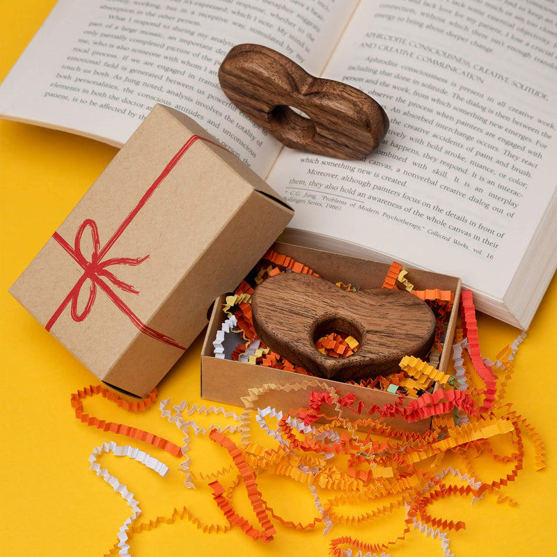 [Australia - AusPower] - TILISMA Book Page Holder – Handmade Wooden Heart Reading Accessories – Gifts for Book Lovers (Large) Large 