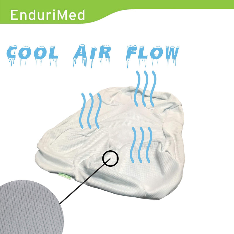 [Australia - AusPower] - Pillow Case for Use with Endurimed CPAP Comfort Pillow - Cooling Fabric, Blue - Cooling Fabric, White - Breathable and Cooling for Comfortable Sleep 
