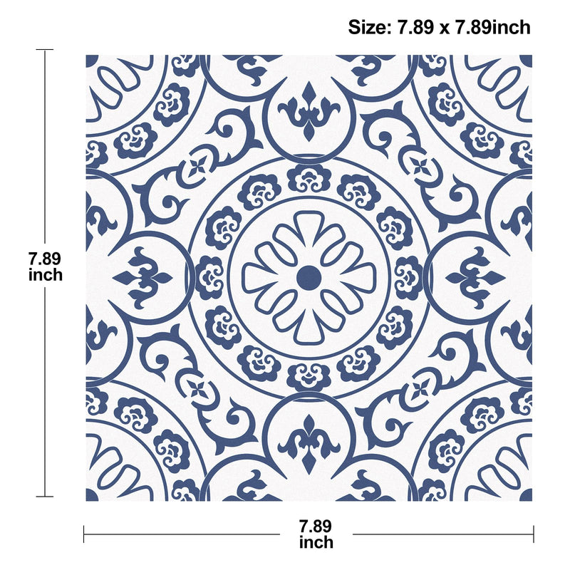 [Australia - AusPower] - Peel & Stick Floor Stickers 8"x8" Self Adhesive, Suitable for Wall, Floor, Kitchen, Bathroom, Pet House, Fireplace 10 Sheets Wall Decorative Decals (8x8 inches, Blue, 10) 8x8 inches 