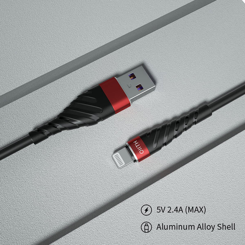 [Australia - AusPower] - iPhone Charger Cable 3-Pack 6ft, OIITH [MFi Certified] iPhone Charging Cord 6 Foot, Extra Long 6 Feet iPhone Charger Cord, 2.4A iPhone Power Wire Compatible with iPhone12/11/XS/Max/XR/X/8/7/6/iPad 3 Pack 6 Feet Red 