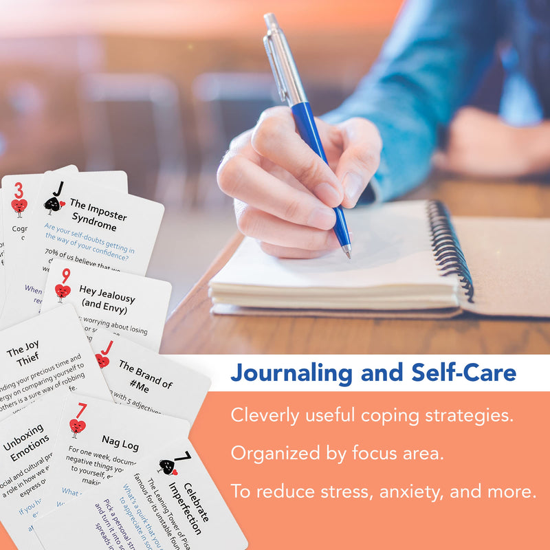 [Australia - AusPower] - 52 Essential Coping Skills Cards - Exercises for Stress Management, Anxiety Relief - Build Emotional Agility, Resilience, Confidence - Self Care Therapy Games for Teens, Adults - by Harvard Educator Stress Relief 