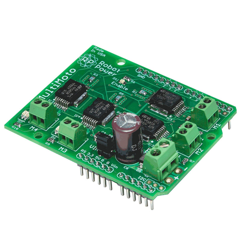 [Australia - AusPower] - MultiMoto - 4 Channel Motor Control 6.5A Each - Arduino Shield Microcontroller 