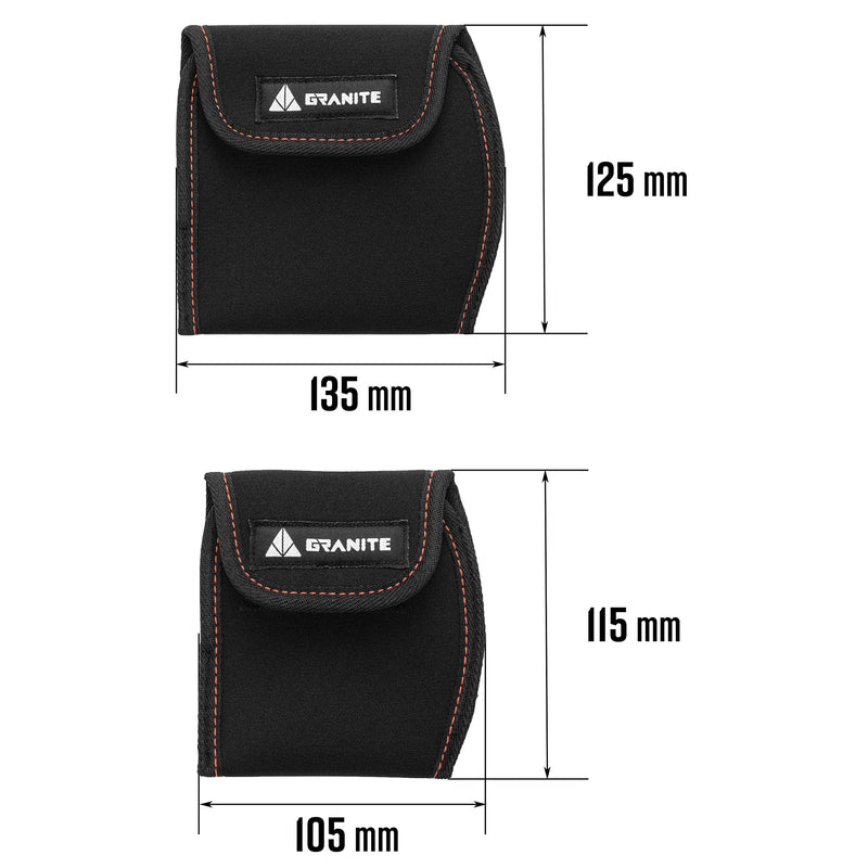 [Australia - AusPower] - Granite Pita Bicycle Pedal Covers - Bike Transport Protection - Heavy Duty Material, Against Damages and Scratches When in Storage and Transit Black Small 
