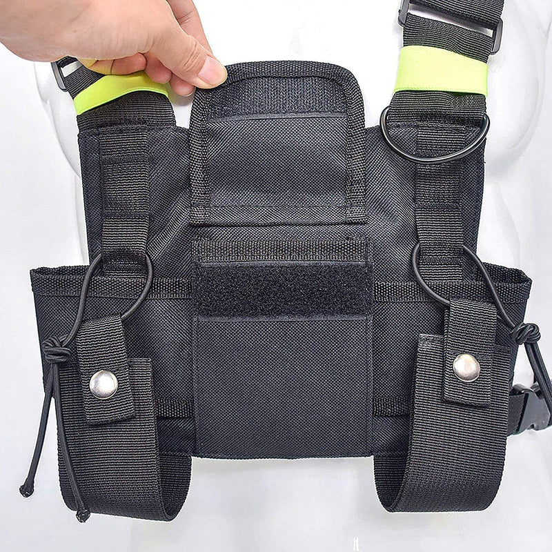 [Australia - AusPower] - Universal Radio Chest Harness Rig - Front Pack Pouch Holster Vest Rig Chest Bag Carry Case for Two Way Radio Walkie Talkie(Rescue Essentials) 