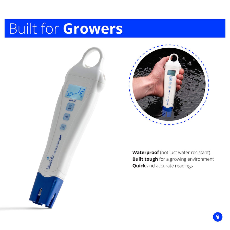 [Australia - AusPower] - Bluelab PENCON Conductivity Pen and Digital TDS Meter, Water Tester for Temperature and Nutrient (CF, EC, PPM 500, PPM 700), TDS Testing Kit for Hydroponic System and Indoor Plant Grow 