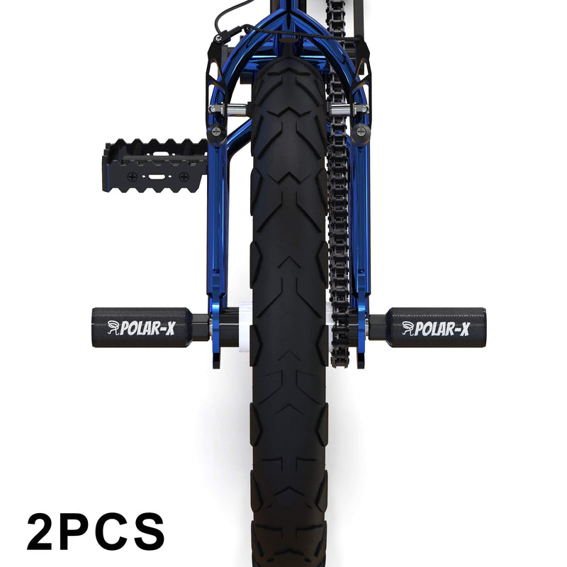 [Australia - AusPower] - Volo Polar-X PEGFOR BMX Bicycle Foot Studs, Aluminum Alloy Non-Slip Leading Foot, Suitable for Mountain Bike Riding, Pegs Mountain Bike, BMX Foot Pegs, Suitable for 3/8 Inch Axles Black 