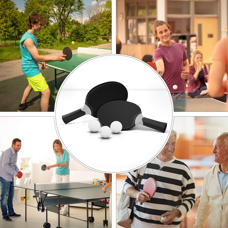 [Australia - AusPower] - Senston Table Tennis Rackets Set, Professional Table Tennis Racket, Composite Rubber Ping Pong Paddle Set black 