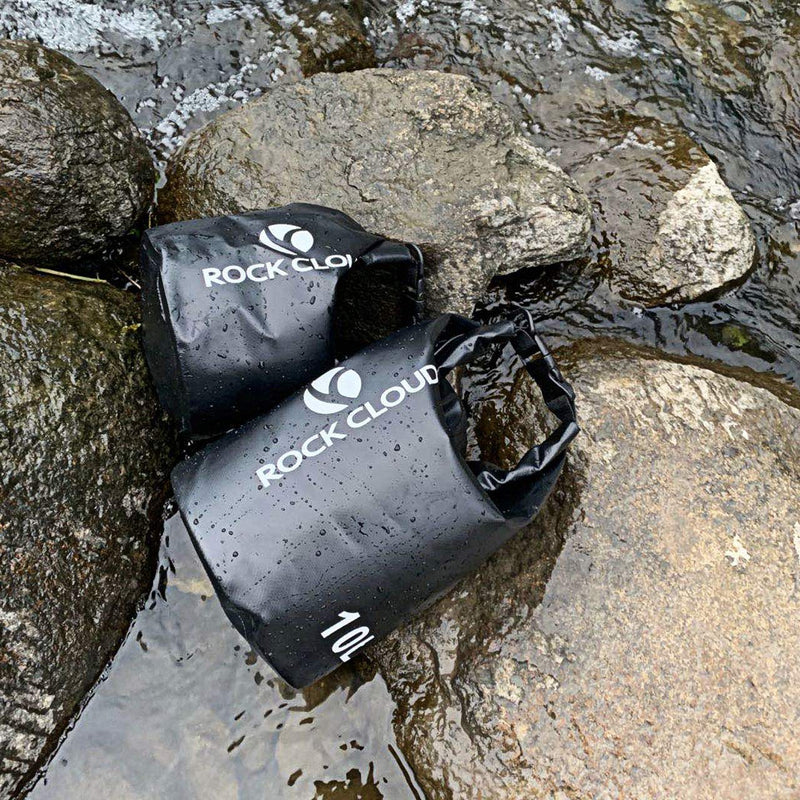 [Australia - AusPower] - ROCK CLOUD Dry Bag Waterproof 5L 10L 20L 30L 40L Dry Sack for Kayaking Rafting Boating Beach Surfing Swimming Canoe Camping Hiking Fishing Ski Black 