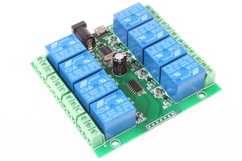 [Australia - AusPower] - NOYITO 8-Channel Micro USB Relay Module USB Smart Control Switch USB Intelligent Control Switch 