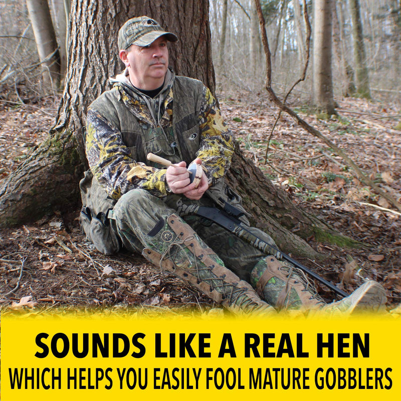 [Australia - AusPower] - ESH Custom Calls Turkey Pot Calls for Hunting - Wooden Pan Friction Call with Realistic Turkey Sounds - Must Have Turkey Hunting Accessories for Beginner and Pro Hunters 