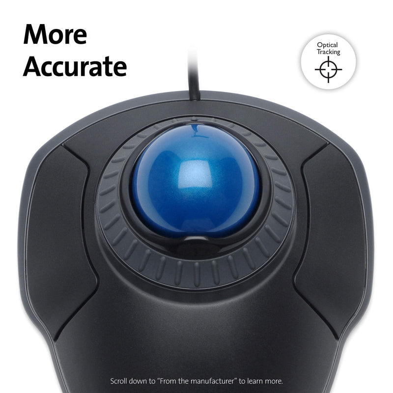 [Australia - AusPower] - Kensington Orbit Trackball Mouse with Scroll Ring (K72337US) Black wired usb 