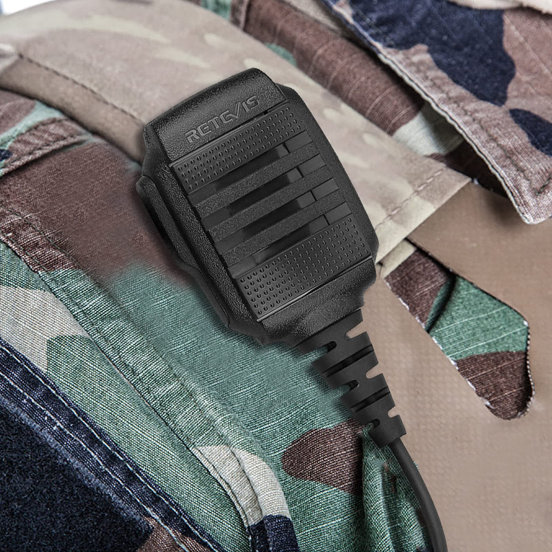 [Australia - AusPower] - Retevis IP54 Waterproof 2 Pin Speaker Mic, Compact Walkie Talkie Microphone for Baofeng BF-F8HP UV-5R BF-888S Retevis RT21 RT22 H-777 RT68 RT27 RT1 Arcshell AR-5 Two Way Radios (1 Pack) 
