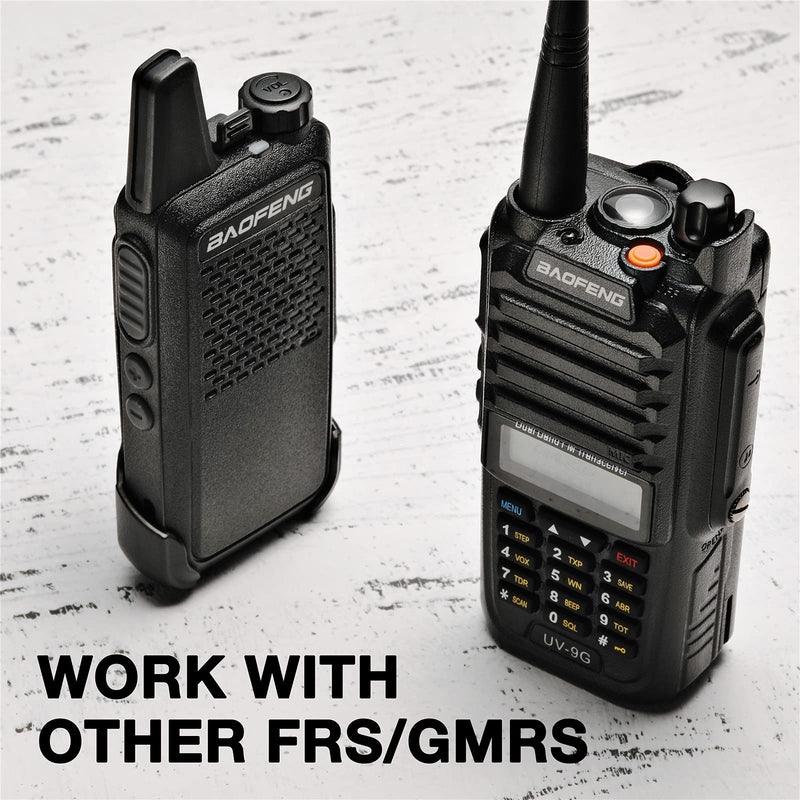 [Australia - AusPower] - BAOFENG UV-9G GMRS Radio Waterproof IP67, Outdoors Two Way Radios Long Range Rechargeable, Handheld Dual Band NOAA Scanner, GMRS Repeater Capable, Programming Cable Included 