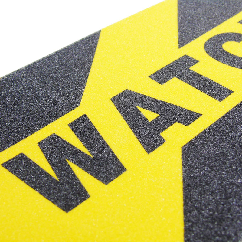 [Australia - AusPower] - 5 Pieces Watch Your Step Warning Sticker Adhesive Tape Anti Slip Abrasive Tape for Workplace Safety Wet Floor Caution, 6 by 24 Inches 