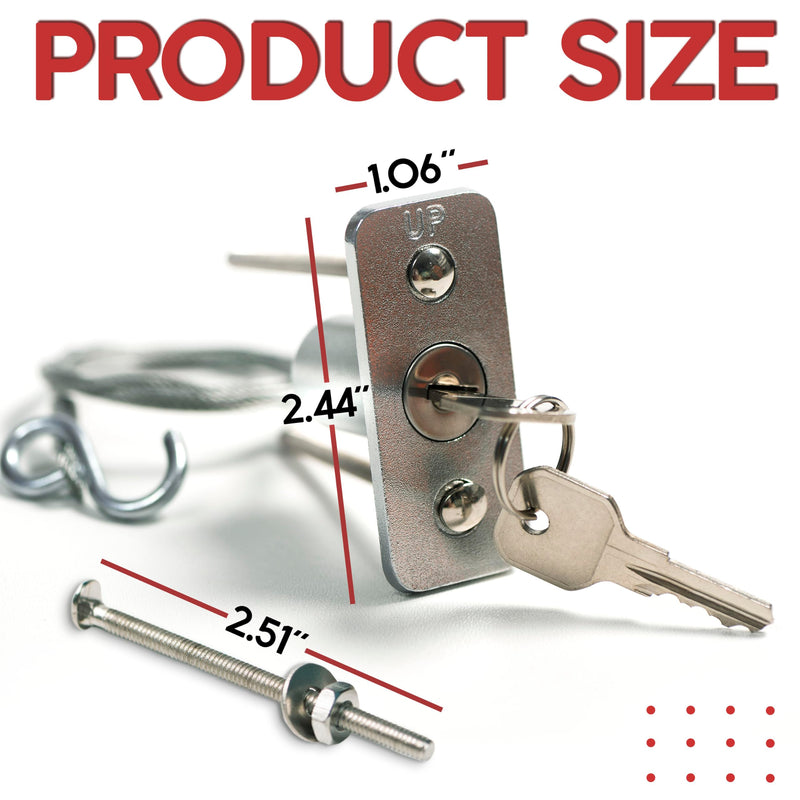 [Australia - AusPower] - Emergency Release Lock Kit, Universal Garage Door Emergency Release Lock Kit, Garage Door Opener Quick Release Lock Disconnect Key Lock 