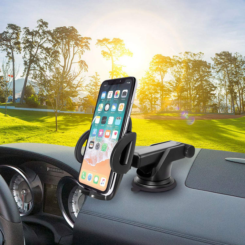 [Australia - AusPower] - Cellet Cell Phone Holder for Car, Adjustable Long Arm Phone Holder, Windshield & DassBoard Mount Compatible for Apple iPhone 12 Pro Max Mini 11 XR XS X SE 8 Plus 8 7 Plus 6 Plus 