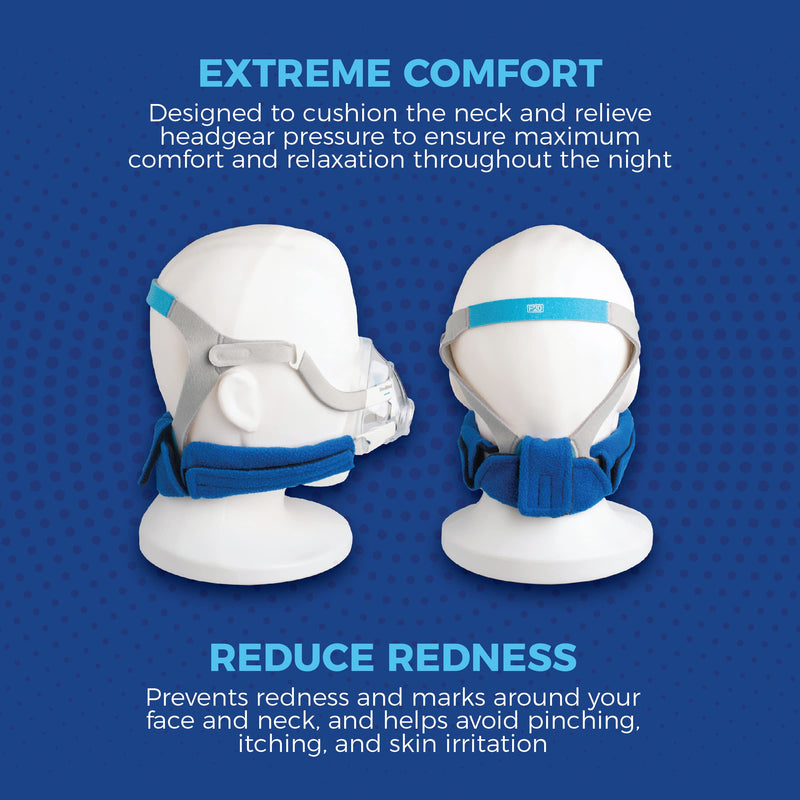 [Australia - AusPower] - CPAP Neck Pad Headgear Strap Cover by Snugell®,| Includes 2 Extra Universal Strap Covers| Fits All Major Headgear Brands | Ultra-Soft Fleece Fabric | Ergonomic Design for Comfort 