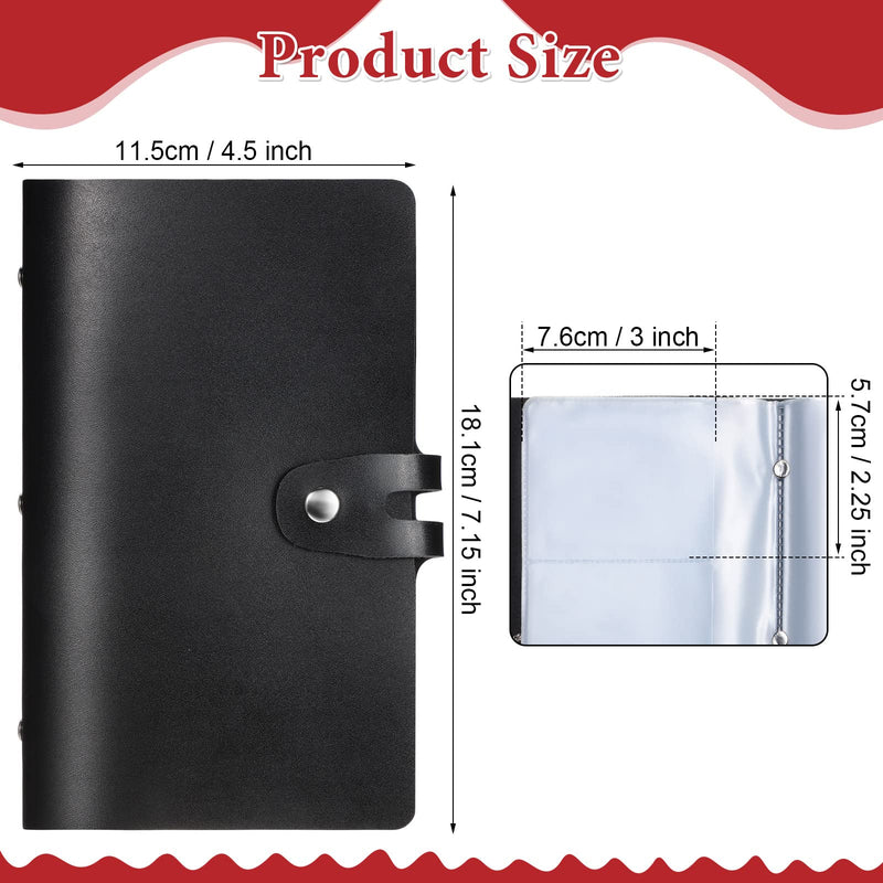 [Australia - AusPower] - 2 Pieces Leather Business Name Card Holder Credit Card Holder Business Card Organizer with 102 Card Slots Professional Cards Booklet for Men and Women 