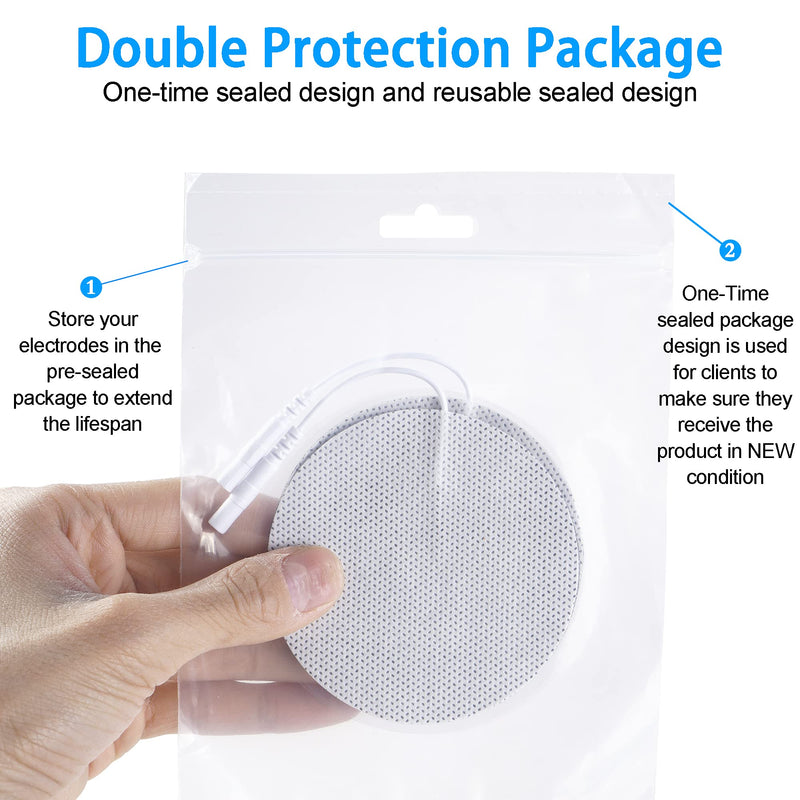 [Australia - AusPower] - LYINIE TENS Unit Pads 3" Round Electrodes - Compatible with Most TENS Machines, Replacement Pads Electrode Patches for Electrotherapy, 20 Count 