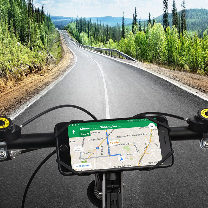 [Australia - AusPower] - Bike Phone Mount, Universal Bicycle Holder Mount for Apple iPhone Xs/Max/Xr/X/8/8 Plus Samsung Note 9/8/5 Galaxy S9/S9 Plus/S8/S8 Plus/S7 Motorola Z3 Play/Moto G6/X4/Z2 Force/Z2 Play/Z Droid Orange 