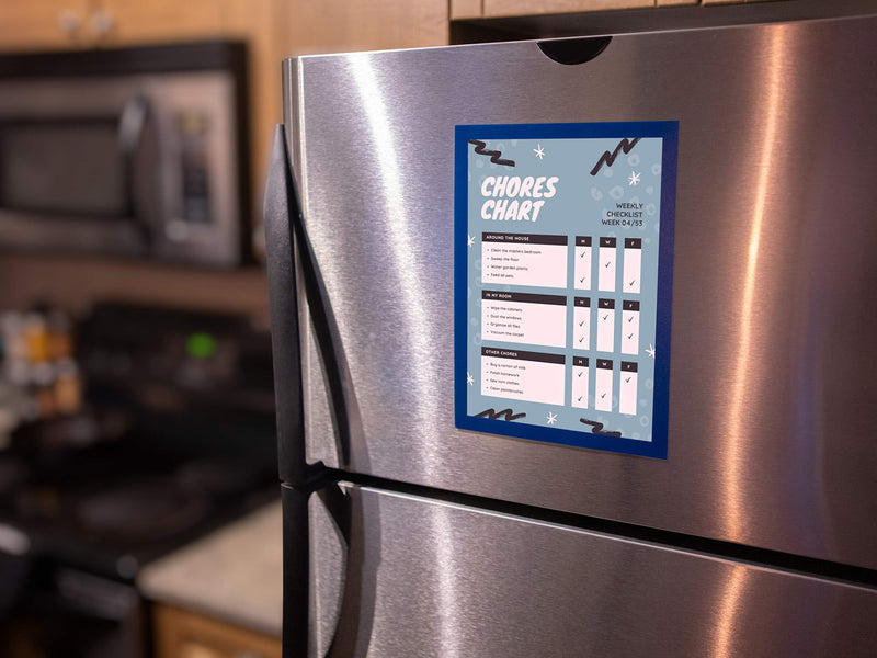 [Australia - AusPower] - Magnetrip Self-Adhesive A4 Magnetic Document Holder, 8.5x11 Sign Holder, Blue (4-Pack) 