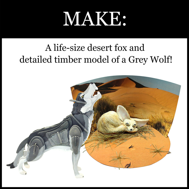 [Australia - AusPower] - WILD ENVIRONMENTAL SCIENCE Extreme Wild Dogs of The World - for Ages 6+ - Create and Customize Models and Dioramas - Study The Most Extreme Animals 