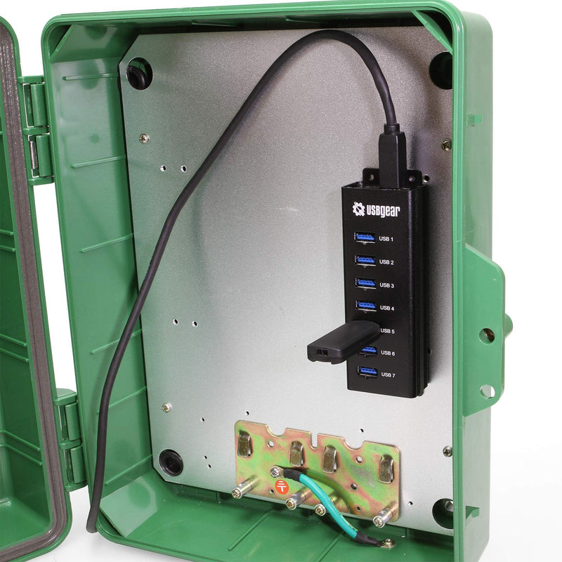 [Australia - AusPower] - USBGear 7-Port USB 3.2 Gen 1 Charging and SuperSpeed Mountable Data Hub 