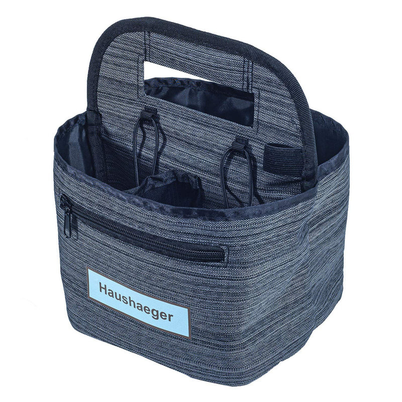 [Australia - AusPower] - Portable Drink Carrier and Reusable Coffee Cup Holder On-The-go by Haushaeger - Foldable Insulated Travel Beverage Tote Bag with Handle for Delivery - Lightweight (Dark Grey) Dark Grey 