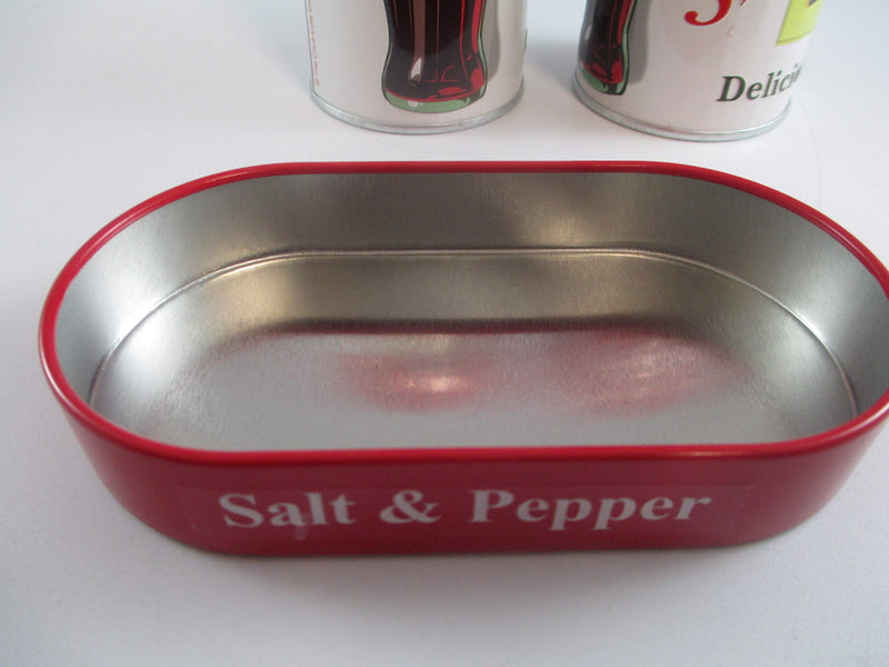 [Australia - AusPower] - Coca Cola Salt & Pepper Metal in Caddy 
