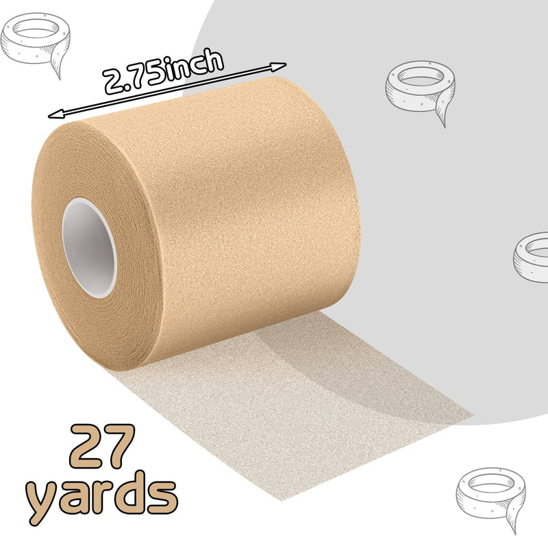 [Australia - AusPower] - 3 Pieces Foam Underwrap Sports Pre-wrap Athletic Tape, 2.75 Inch by 30 Yards (Beige) Beige 