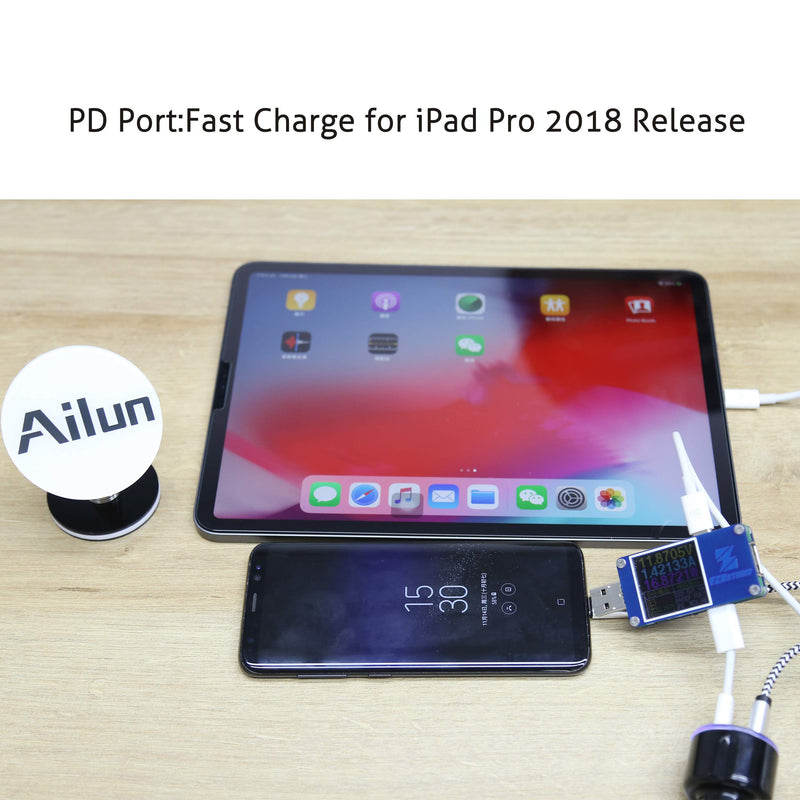 [Australia - AusPower] - Ailun USB C PD Car Charger Adapter 33W, Type C PD 18W,USB A Smart 15W Port,Power Delivery for iPhone 12/12 Pro/12 Mini /12 Pro Max/11pro,Galaxy s20+ S20Ultra S10 Plus MacBook 