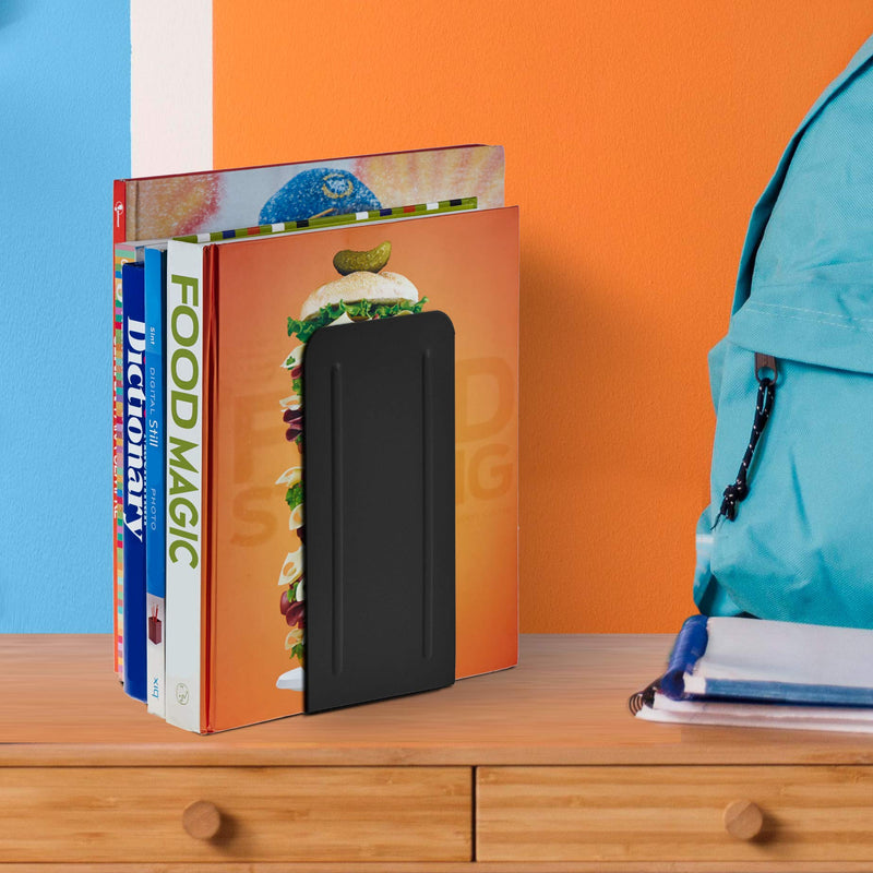 [Australia - AusPower] - Acrimet Jumbo Premium Metal Bookends 9" (Heavy Duty) (Black Color) (1 Pair) 