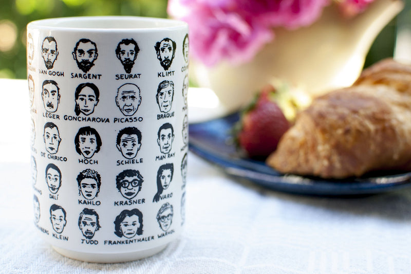 [Australia - AusPower] - It's Hard to Get a Handle on Modern Art - Porcelain Tea Cup Featuring 65 Artists 