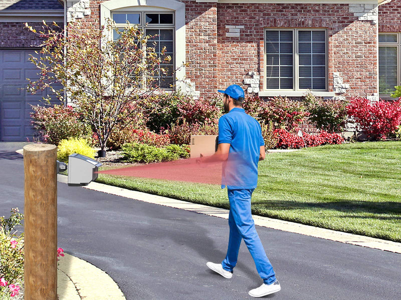 [Australia - AusPower] - Htzsafe Solar Driveway Alarm System-1/4 Mile Long Transmission Range-Solar Powered No Need Replace Batteries- Outdoor Weatherproof Motion Sensor&Detector DIY Security Alert System 