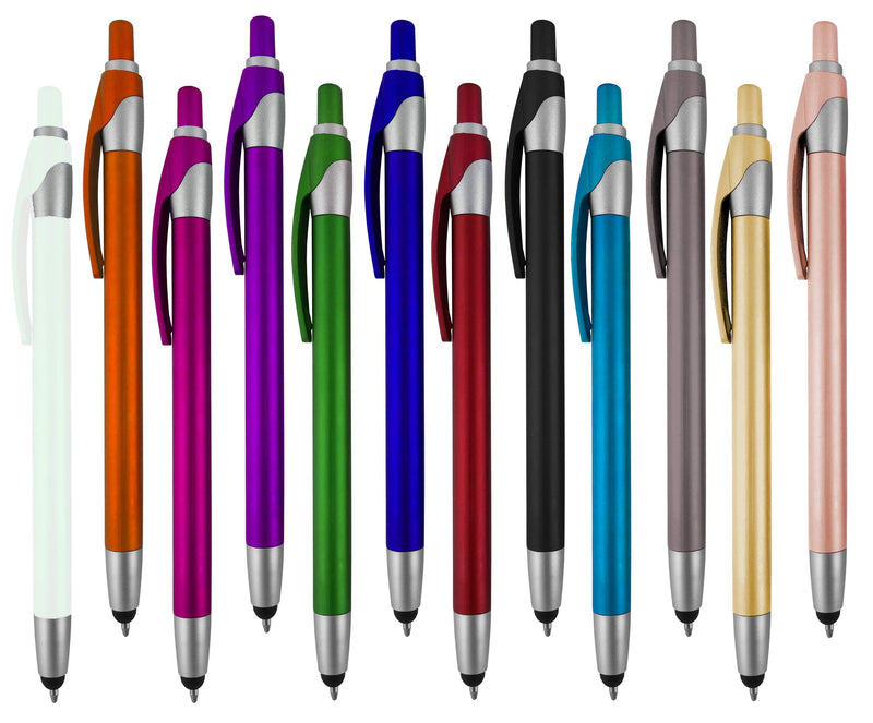 [Australia - AusPower] - Stylus for Touch Screens Pen with Ball Point Pen,for Universal Touch Screen Devices, for Phones, Ipads,Tablets, iPhone, Samsung Galaxy etc. Assorted Colors (Metallic 6 Pack) Metallic 