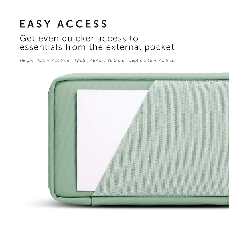 [Australia - AusPower] - Native Union Stow Organizer – Premium Travel Tech Kit Crafted with Durable Canvas – Keep Essentials Organized with Flexible Storage & Quick-Access Pocket for Cables, Chargers, SIM Cards & More (Sage) Sage 