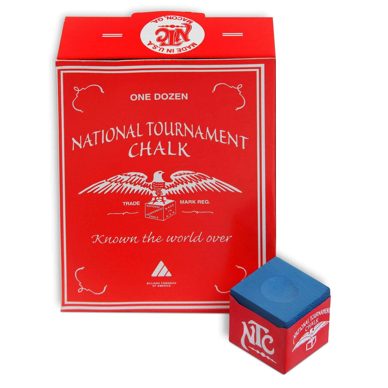 [Australia - AusPower] - Silver Cup National Tournament Pool cue Billiard Premium Chalk - ONE Dozen Blue 