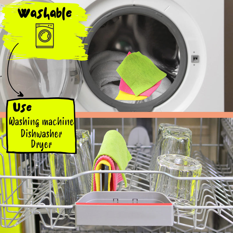 [Australia - AusPower] - Mr. Pen- Dish Cloths, 6 pcs, Reusable Paper Towels, Absorbent Kitchen Towels, Dishcloths for Kitchen, Cellulose Sponge Cloths, Dish Drying Towels, Kitchen Cleaning Cloths, Sponge Cloth, Dish Rag. 