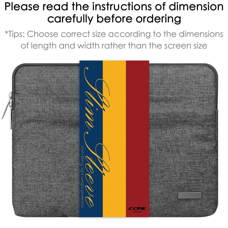[Australia - AusPower] - CCPK Laptop Sleeve for 13 Inch MacBook Air Pro M1 Hp 14 Inch Laptop Case Cover Chromebook Pavilion x360 Stream 14" ASUS Acer Lenovo 14in Computer Bag with Handle Waterproof Canvas Briefcase Black Grey 13 inch / 14 inch Narrow Bezel Laptop Black Gray 